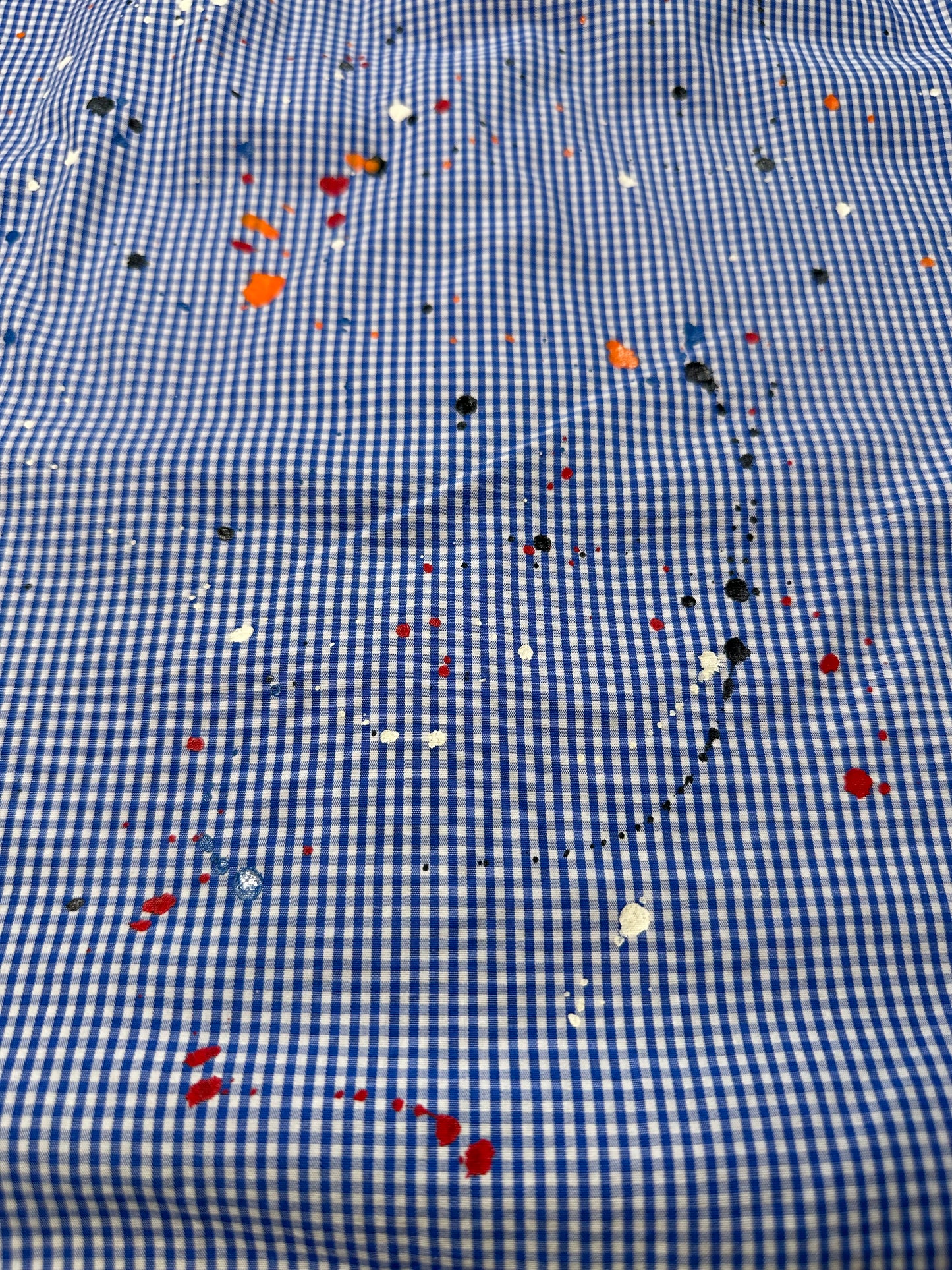 Comme des Garçons Homme x Individualized Shirts AD2014 Paint Splatter Gingham Shirt (S/M)