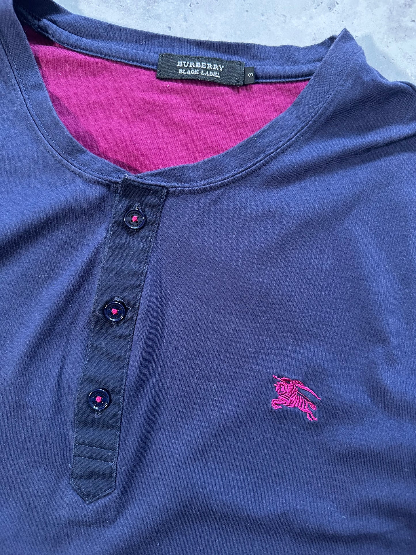 Burberry Black Label 2011 Cotton Longsleeve Henley T-shirt (M/L)