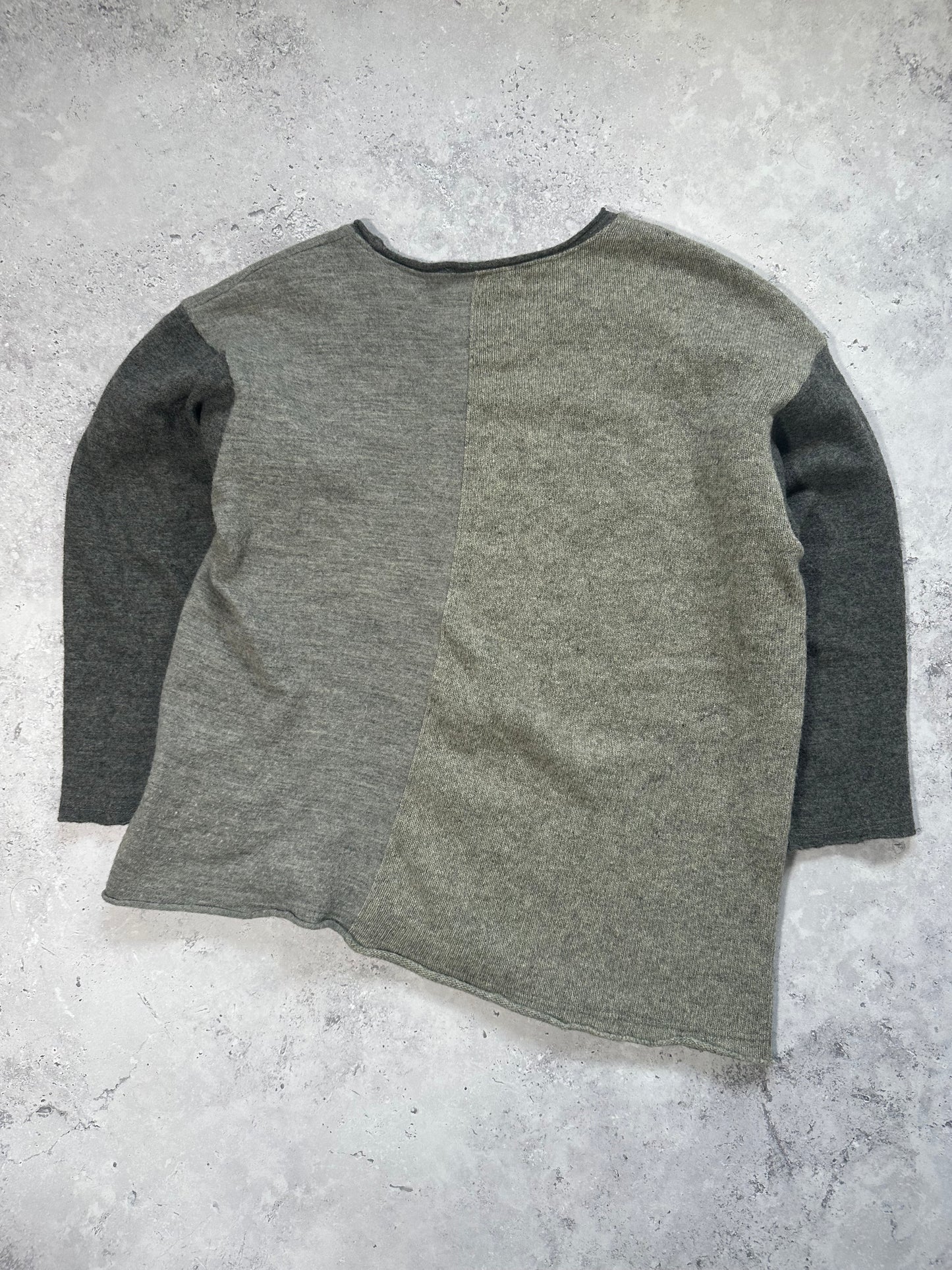 Comme des Garçons AD2004 Asymmetrical Split Panel Wool Knit