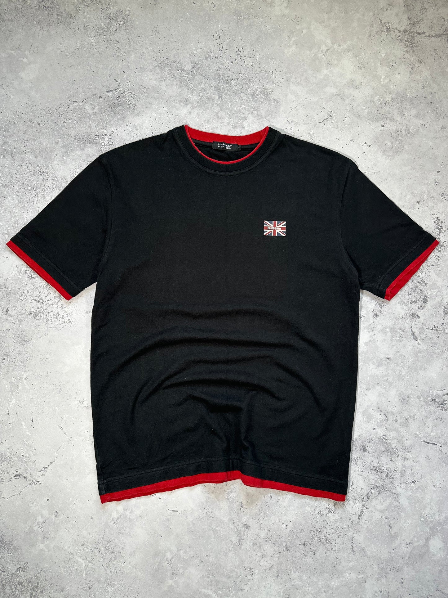 Burberry Black Label 2009 Union Jack Spellout T-shirt(M)