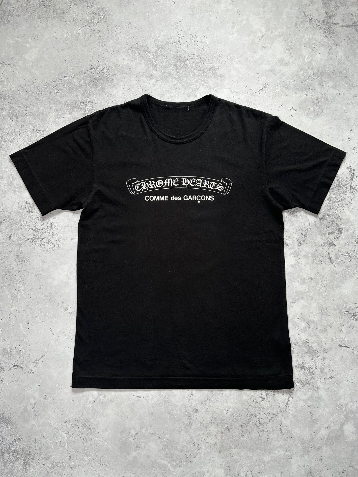 Comme des Garçons x Chrome Hearts AD2007 Scroll Spellout Tshirt (S)