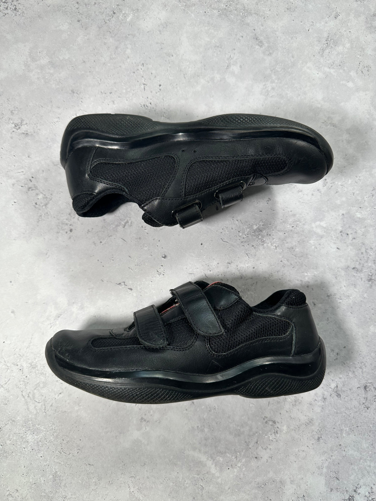 Prada Linea Rossa America’s Cup Double Strap Sneakers in Black (UK5/EU37.5/ US6)
