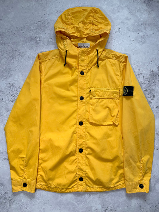 Stone Island SS2018 Yellow Hooded Overshirt Jacket