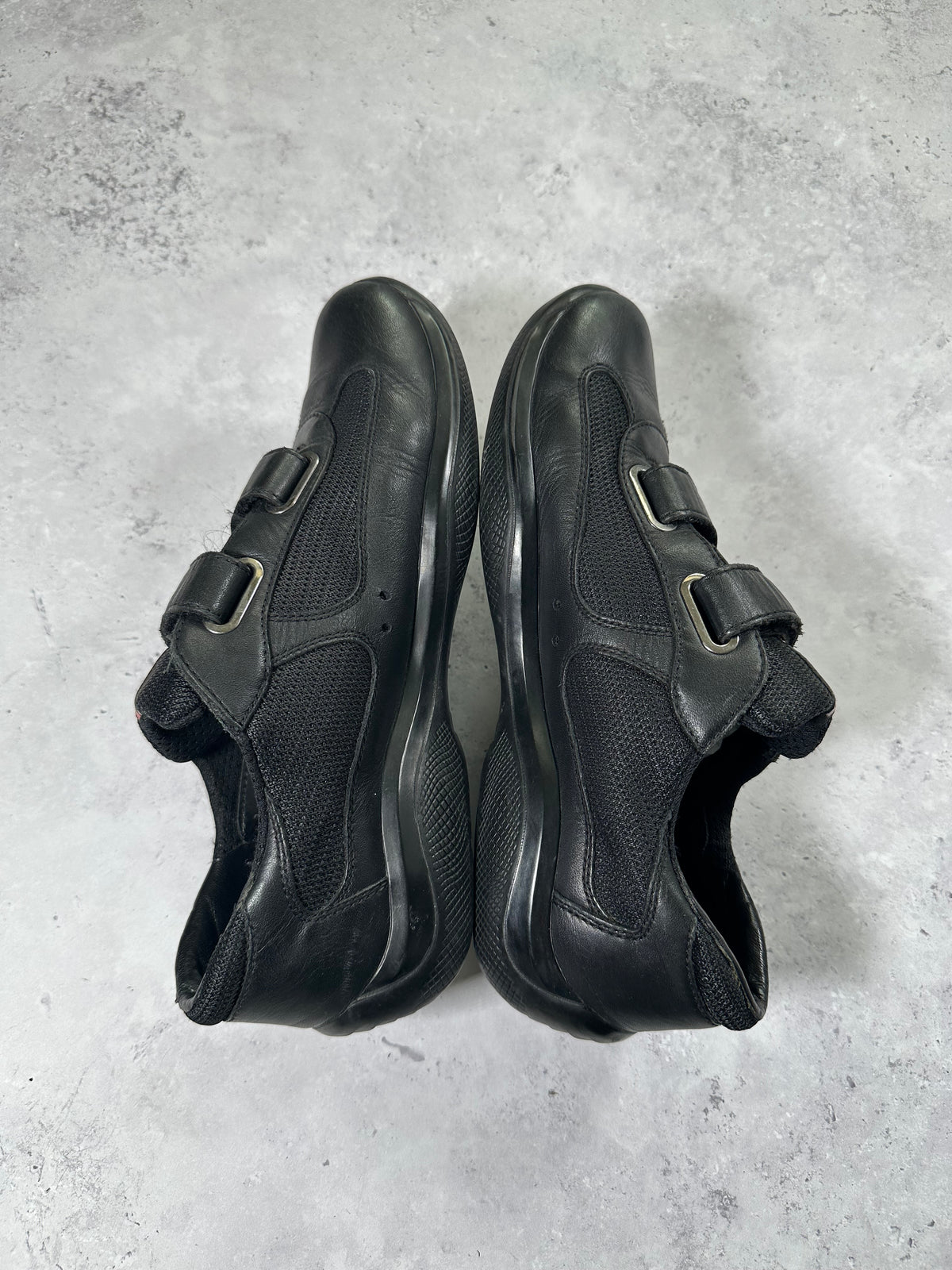 Prada Linea Rossa America’s Cup Double Strap Sneakers in Black  (UK6.5/EU39.5/ US7.5)