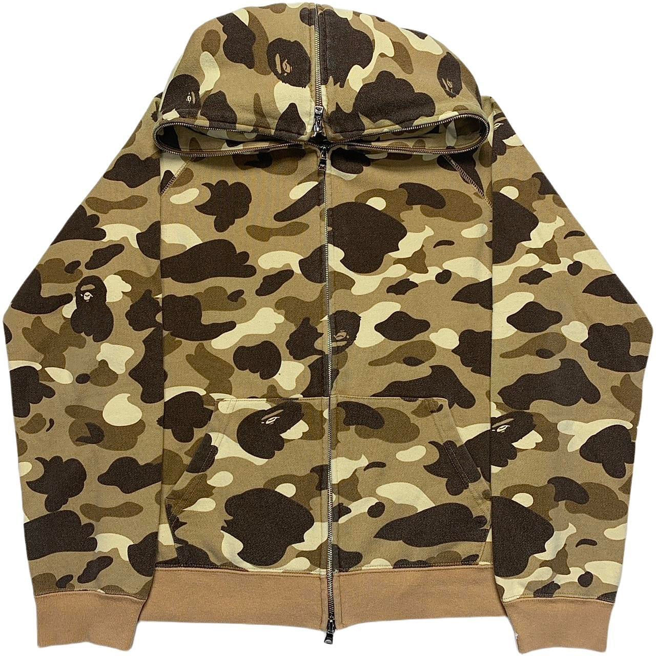 Bape Tan Camo Split Full Zip Hoodie