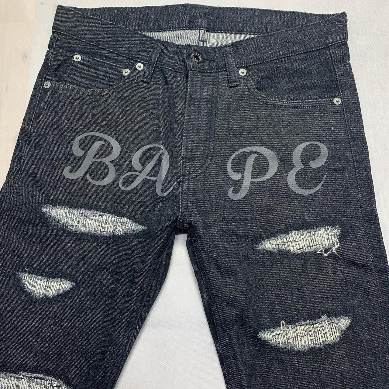 Bape Front Spell Out Jeans