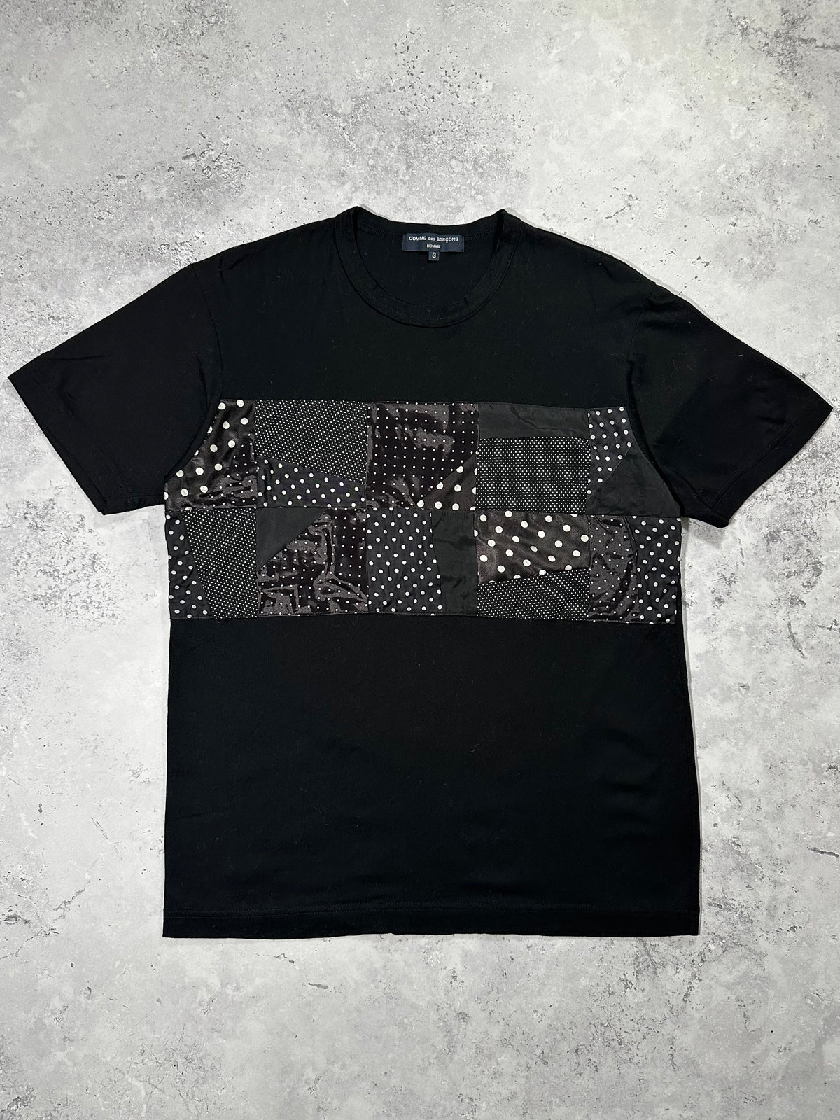 Comme des Garçons Homme AD2015 Polkadot Patchwork Tshirt (S)
