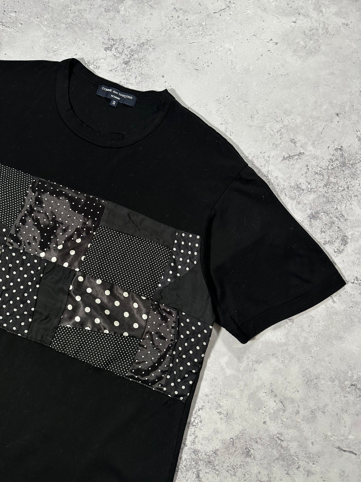 Comme des Garçons Homme AD2015 Polkadot Patchwork Tshirt (S)