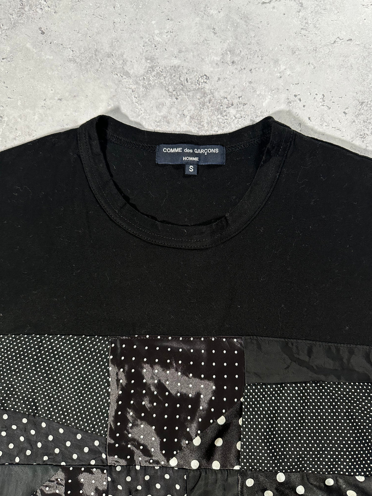 Comme des Garçons Homme AD2015 Polkadot Patchwork Tshirt (S)