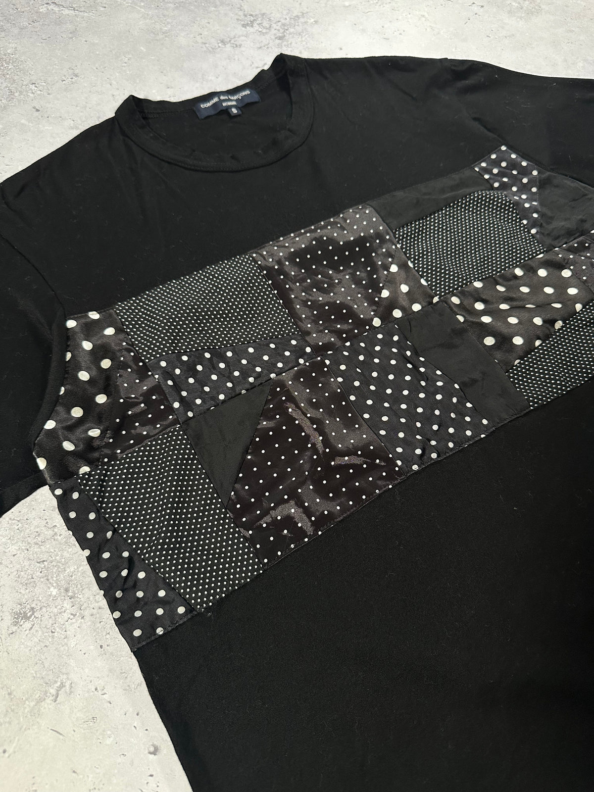 Comme des Garçons Homme AD2015 Polkadot Patchwork Tshirt (S)