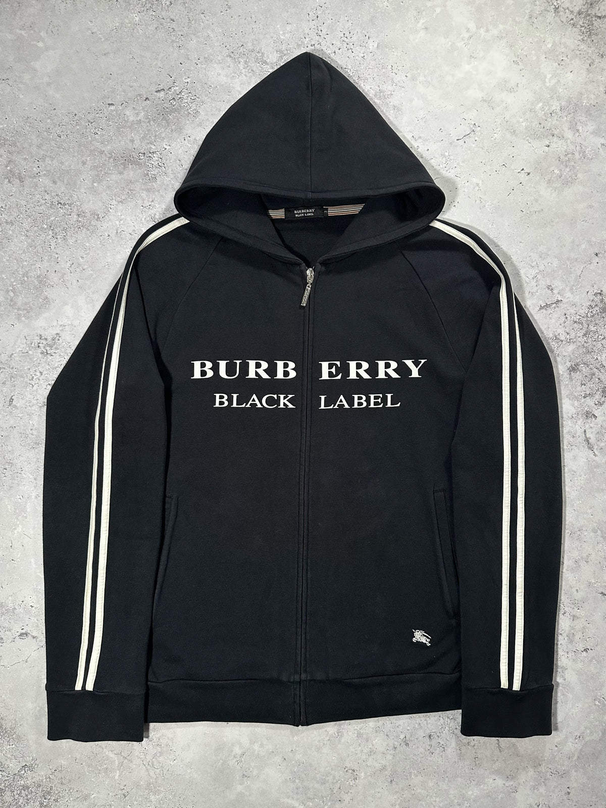 Burberry Black Label 2009 Spellout Zip Hoodie (M)