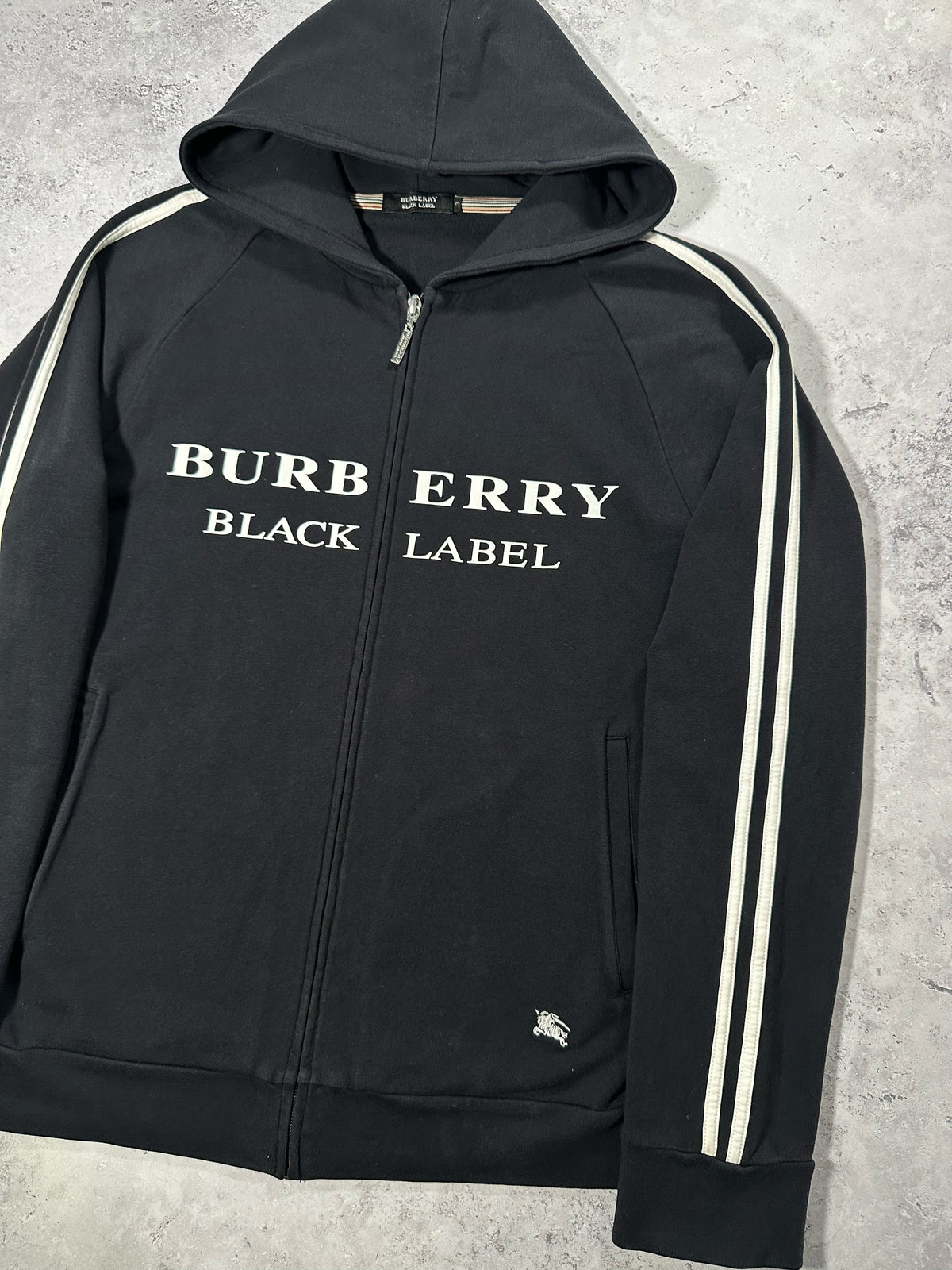 Burberry Black Label 2009 Spellout Zip Hoodie (M)