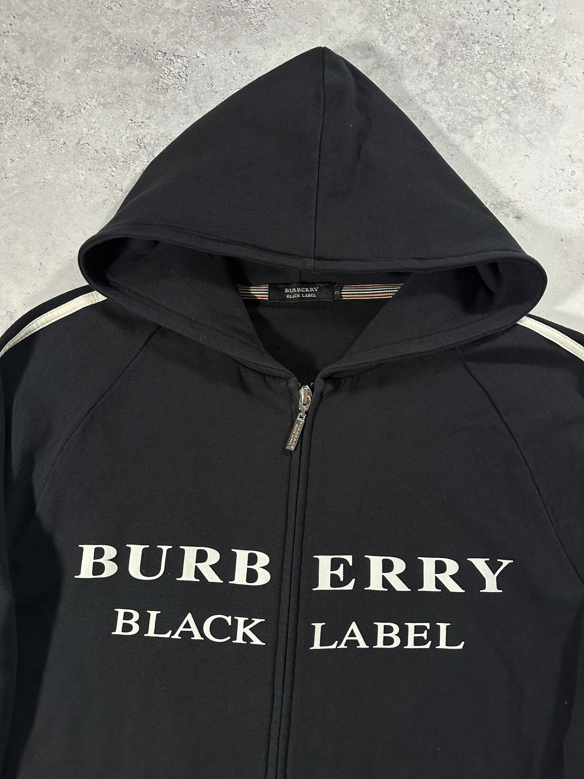 Burberry Black Label 2009 Spellout Zip Hoodie (M)