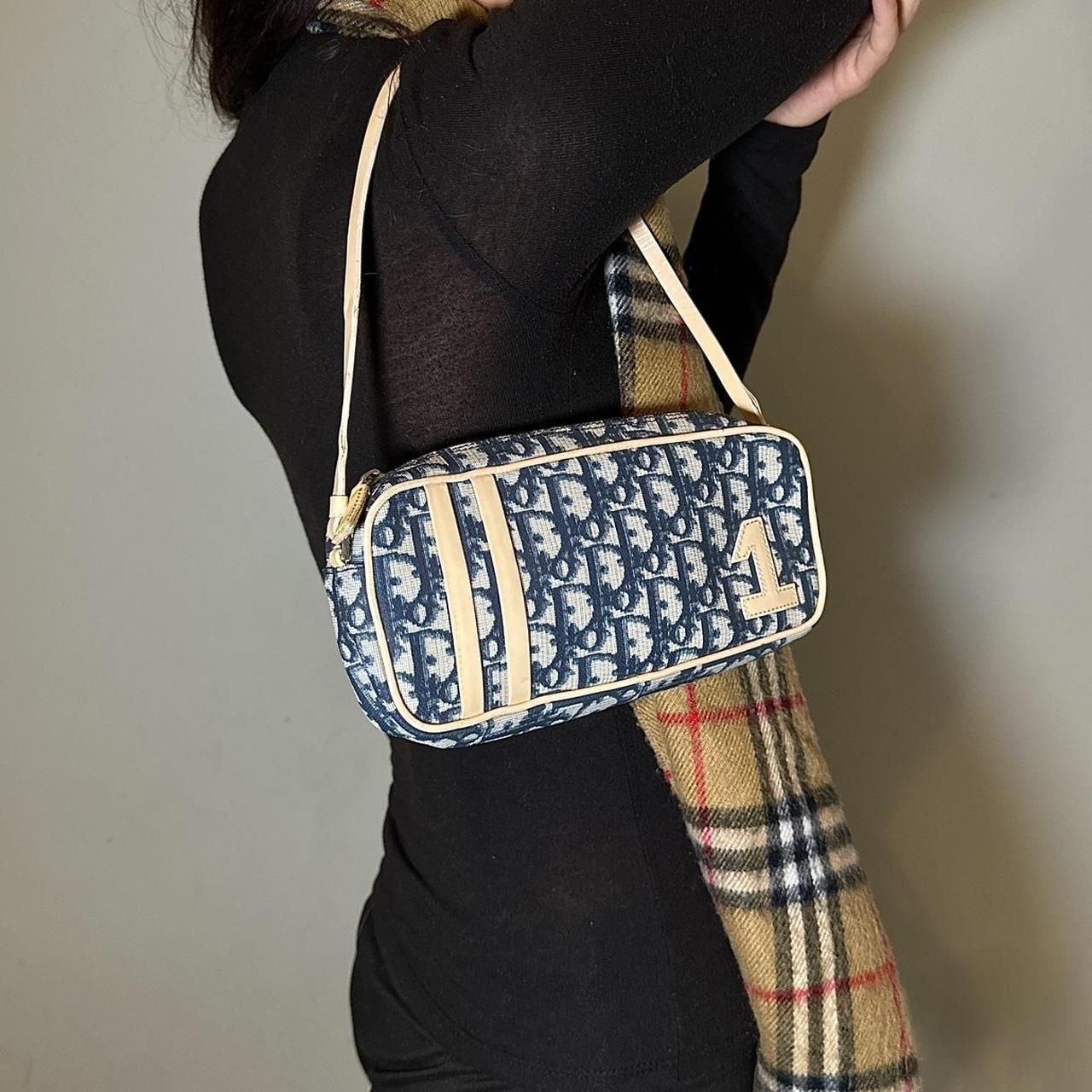 Dior Trotter Blue Monogram Baguette / Handbag