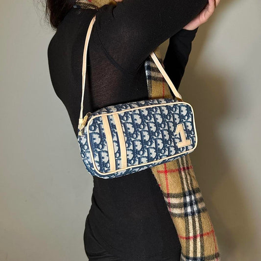 Dior Trotter Blue Monogram Baguette / Handbag