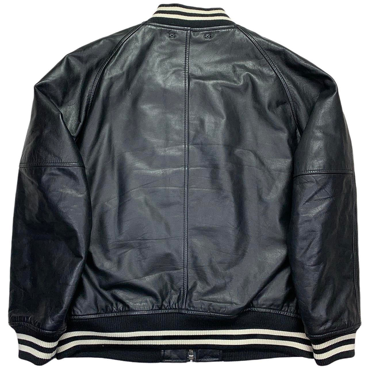 Avirex Front Spell Out Leather Varsity Jacket