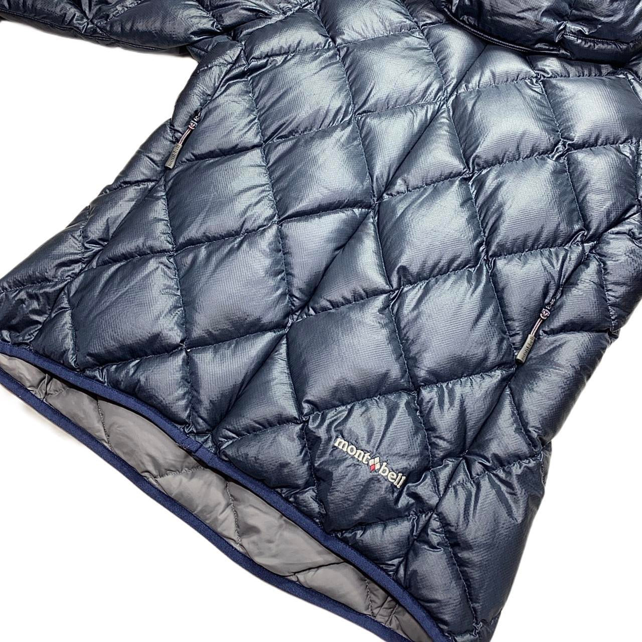 Montbell Diamond Stitch Hooded Puffer Jacket in Navy