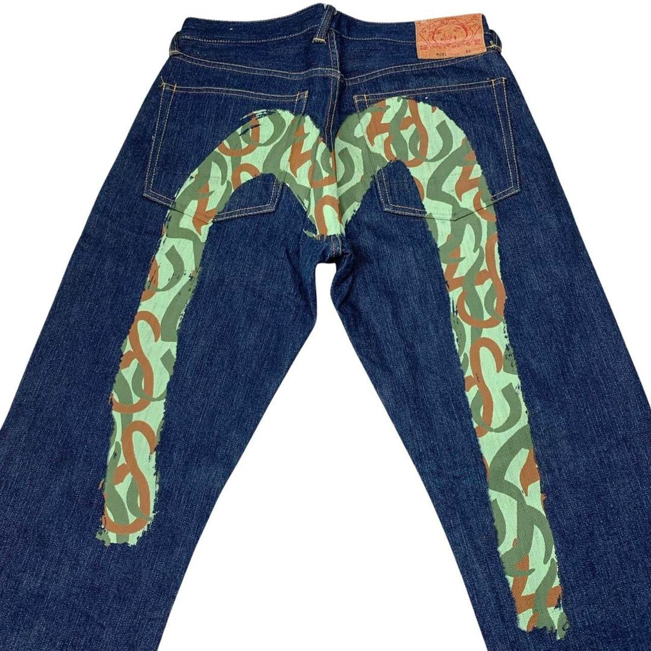 Evisu Tribal Camo Daicock Japanese Selvedge Denim Jeans