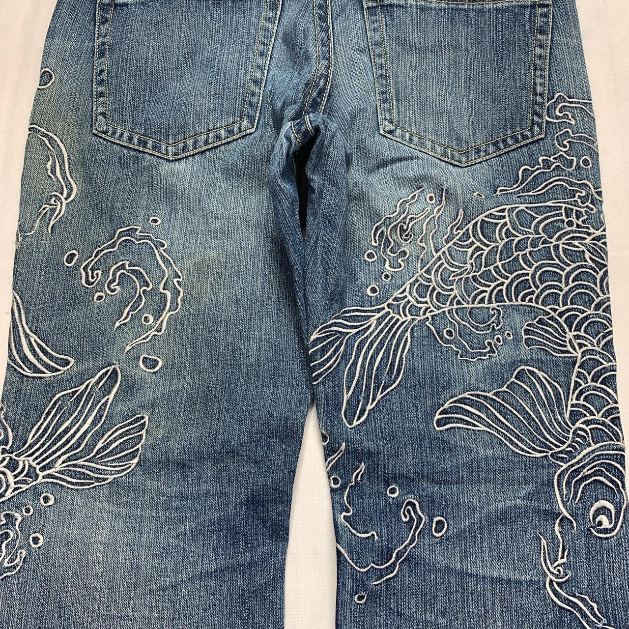 Japanese Embroidered Denim Jeans