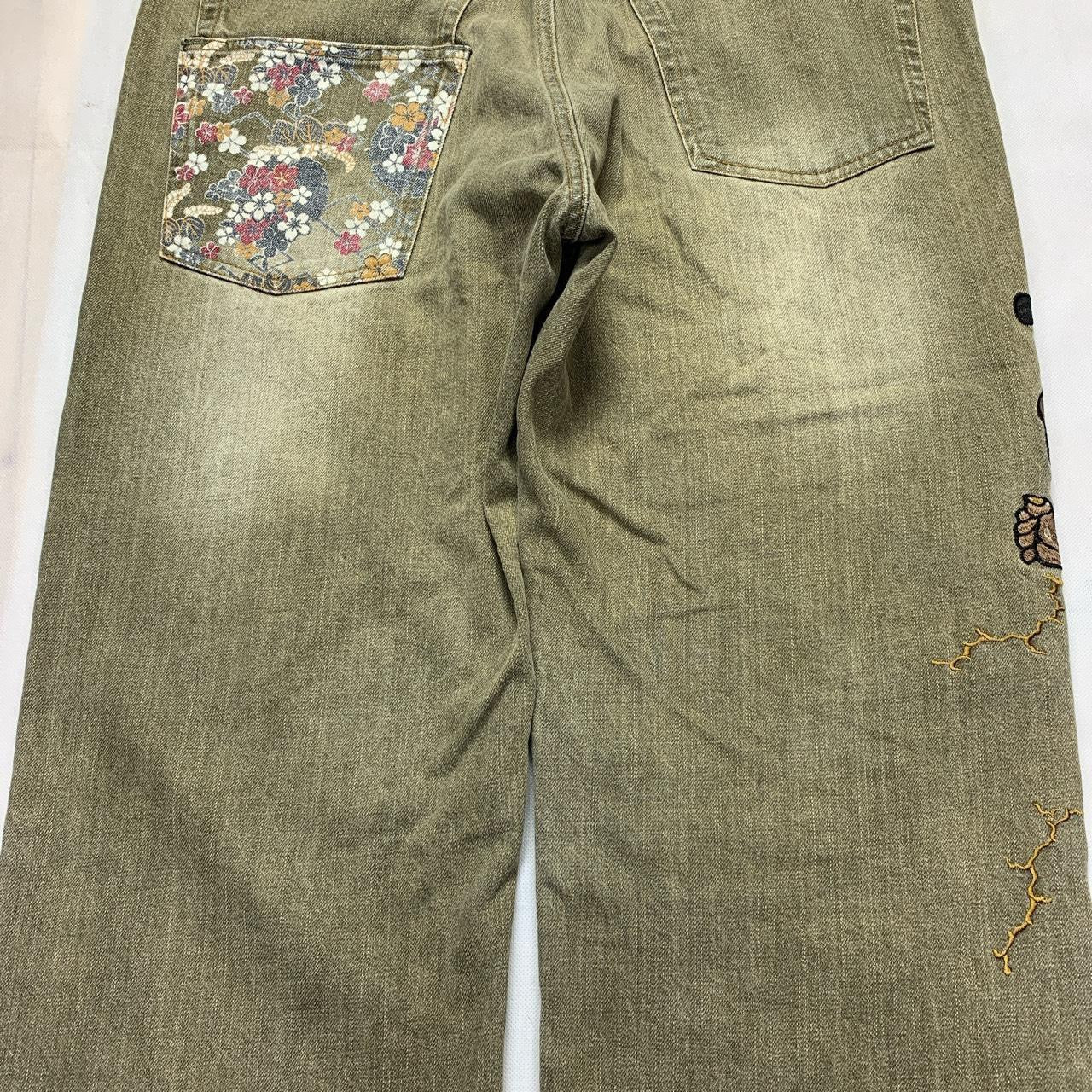 Karakuri Tamashi Japanese Embroidered Denim Jeans