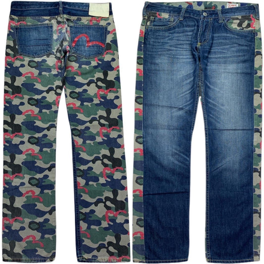 Evisu Camo Denim Jeans