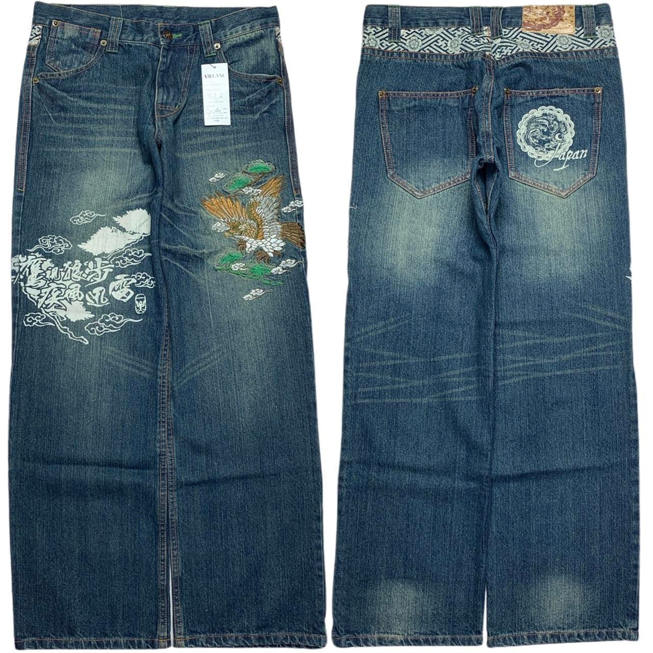 Japanese Embroidered Denim Jeans