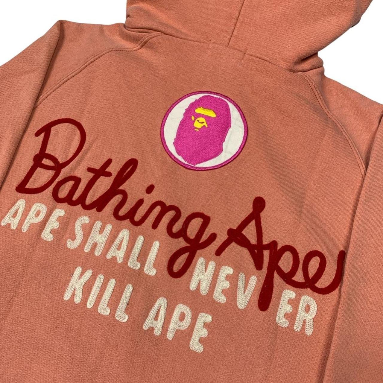 OG Bape Embroidered Script Logo Zip Hoodie