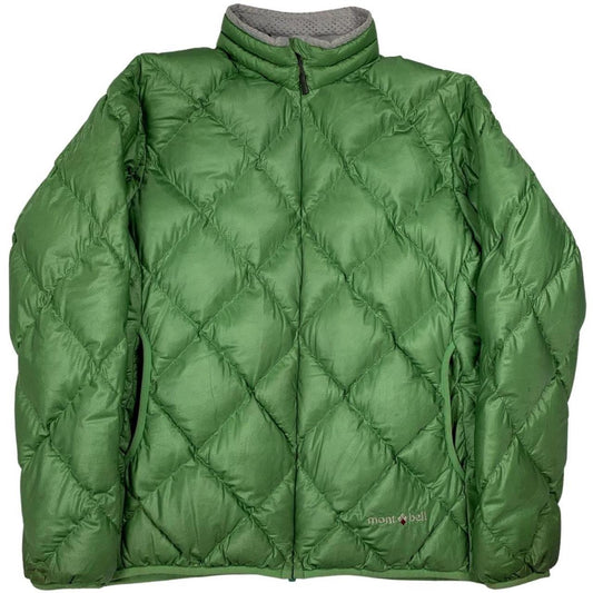 Montbell Diamond Stitch Puffer Down Jacket in Green