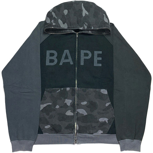 2006 Bape Spell Out Black ABC Camo Full Zip Hoodie