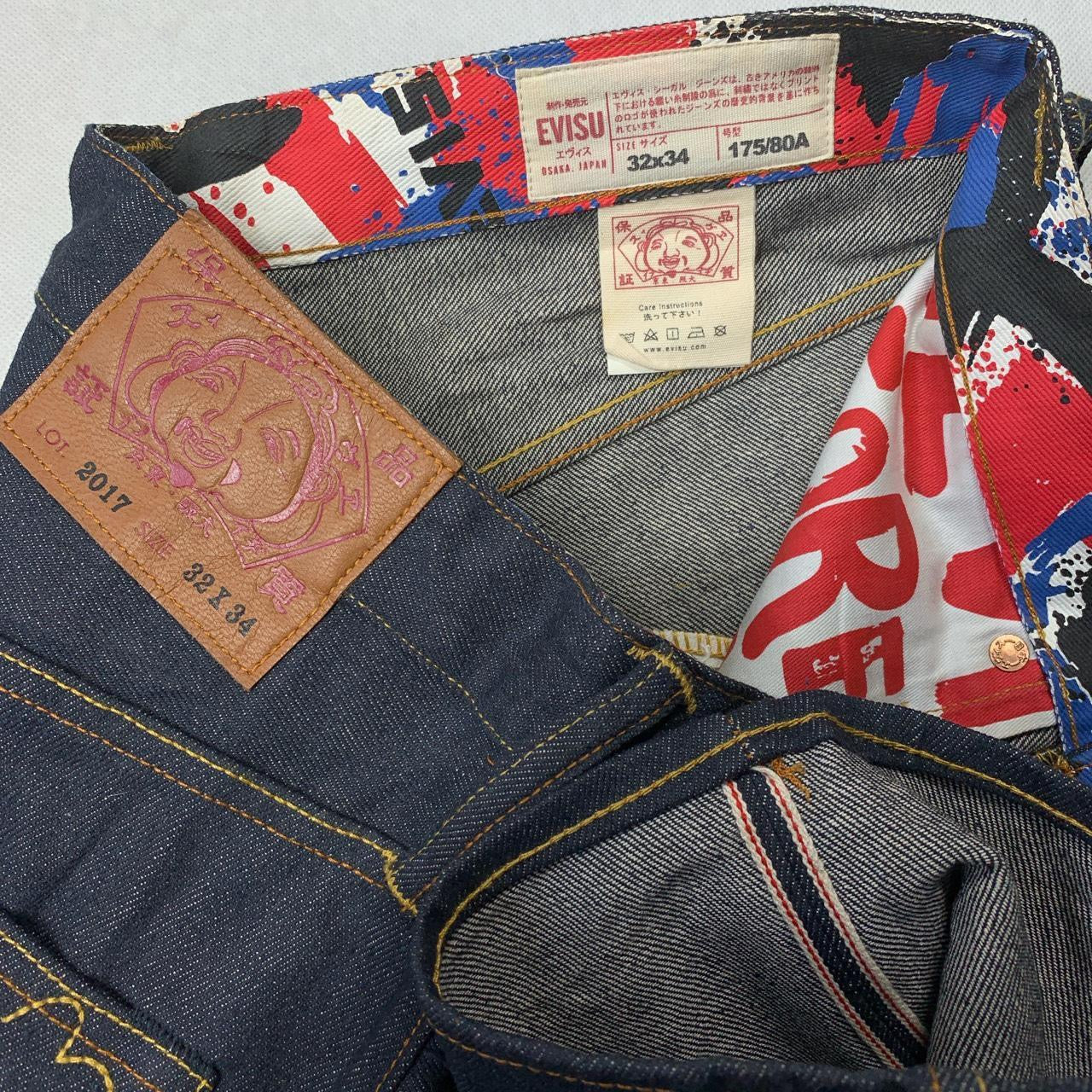 Evisu Paint Splatter Daicock Japanese Selvedge Denim Jeans