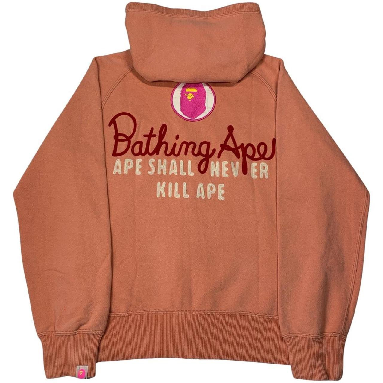 OG Bape Embroidered Script Logo Zip Hoodie