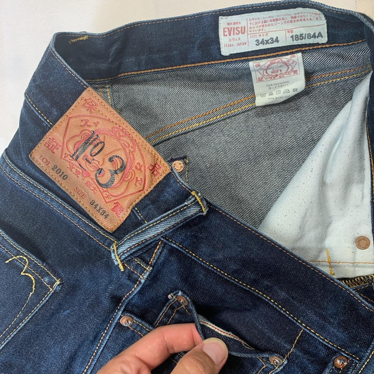 Evisu White Daicock Japanese Selvedge Denim Jeans