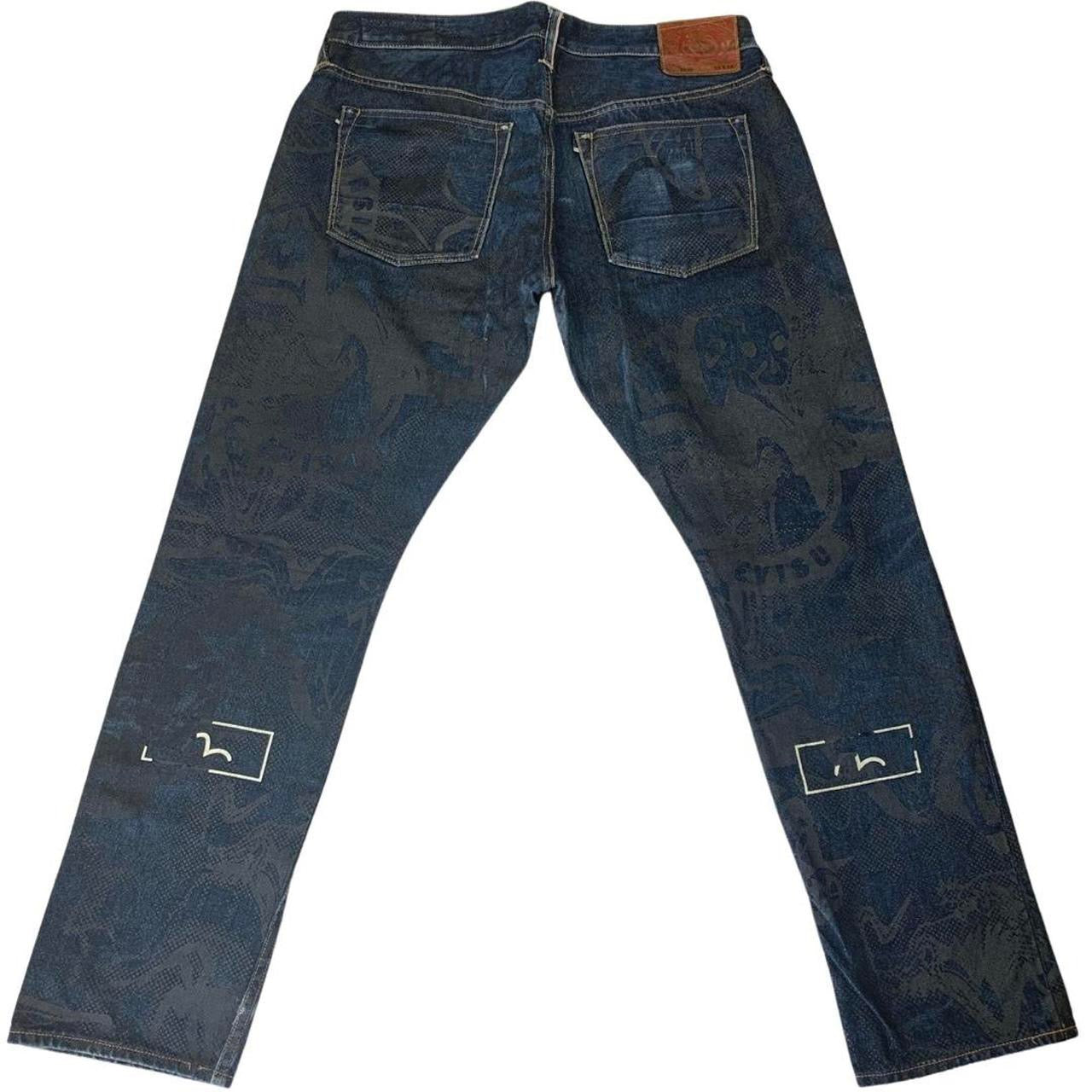 Evisu All Over Print Gulls Japanese Selvedge Denim Jeans