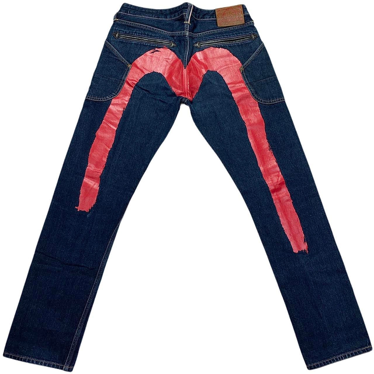 Evisu Red Daicock Japanese Selvedge Denim Jeans