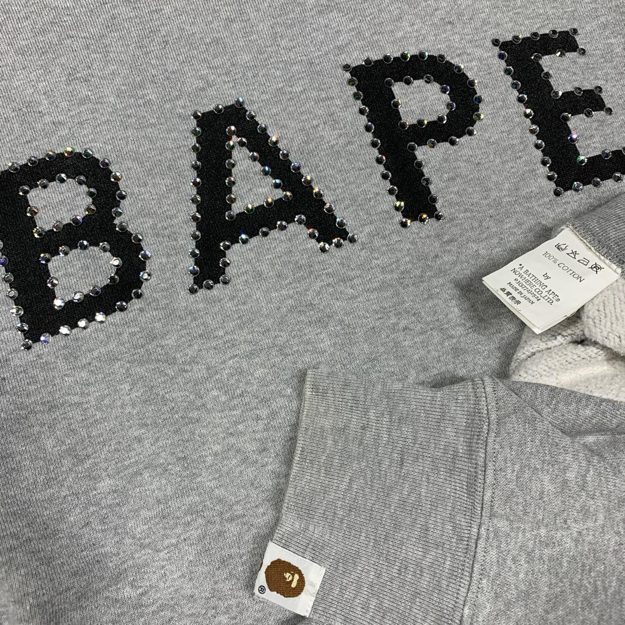 OG Bape x Swarovski Diamanté Spell Out Sweatshirt