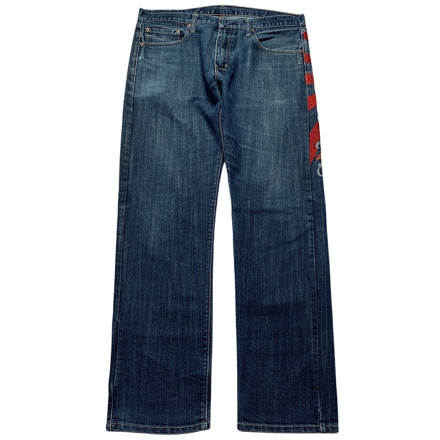 Sugoi Embroidered Koi Fish Japanese Denim Jeans