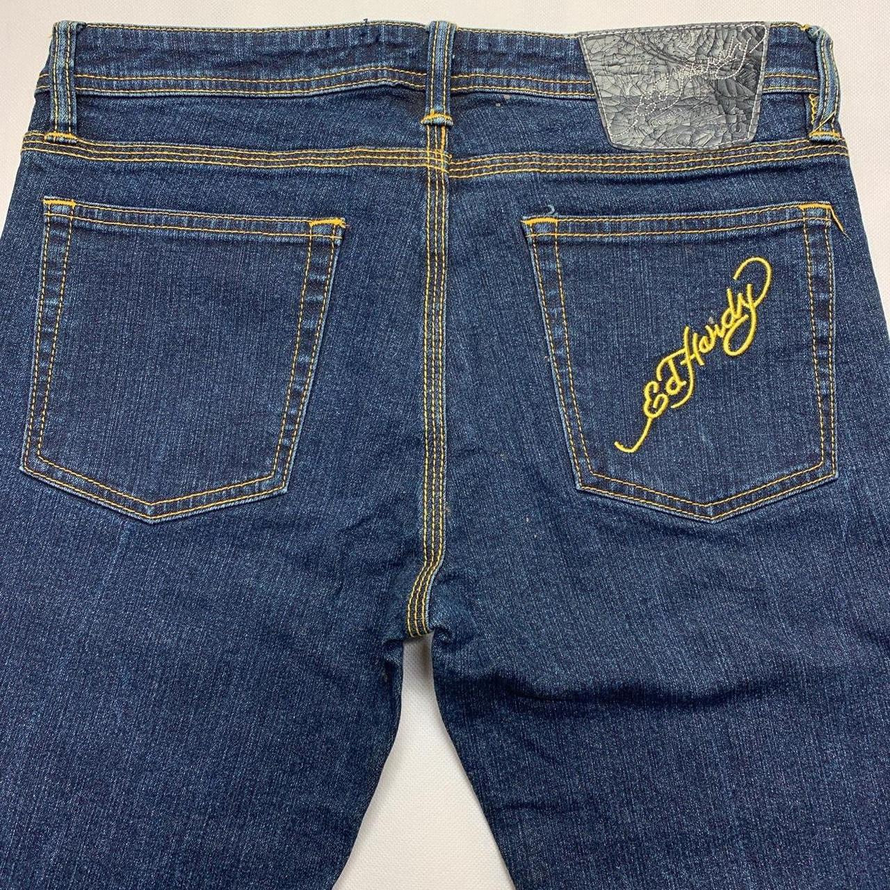 Ed Hardy Spell Out Denim Jeans