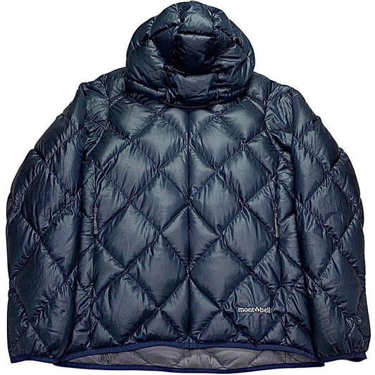 Montbell Diamond Stitch Hooded Puffer Jacket in Navy