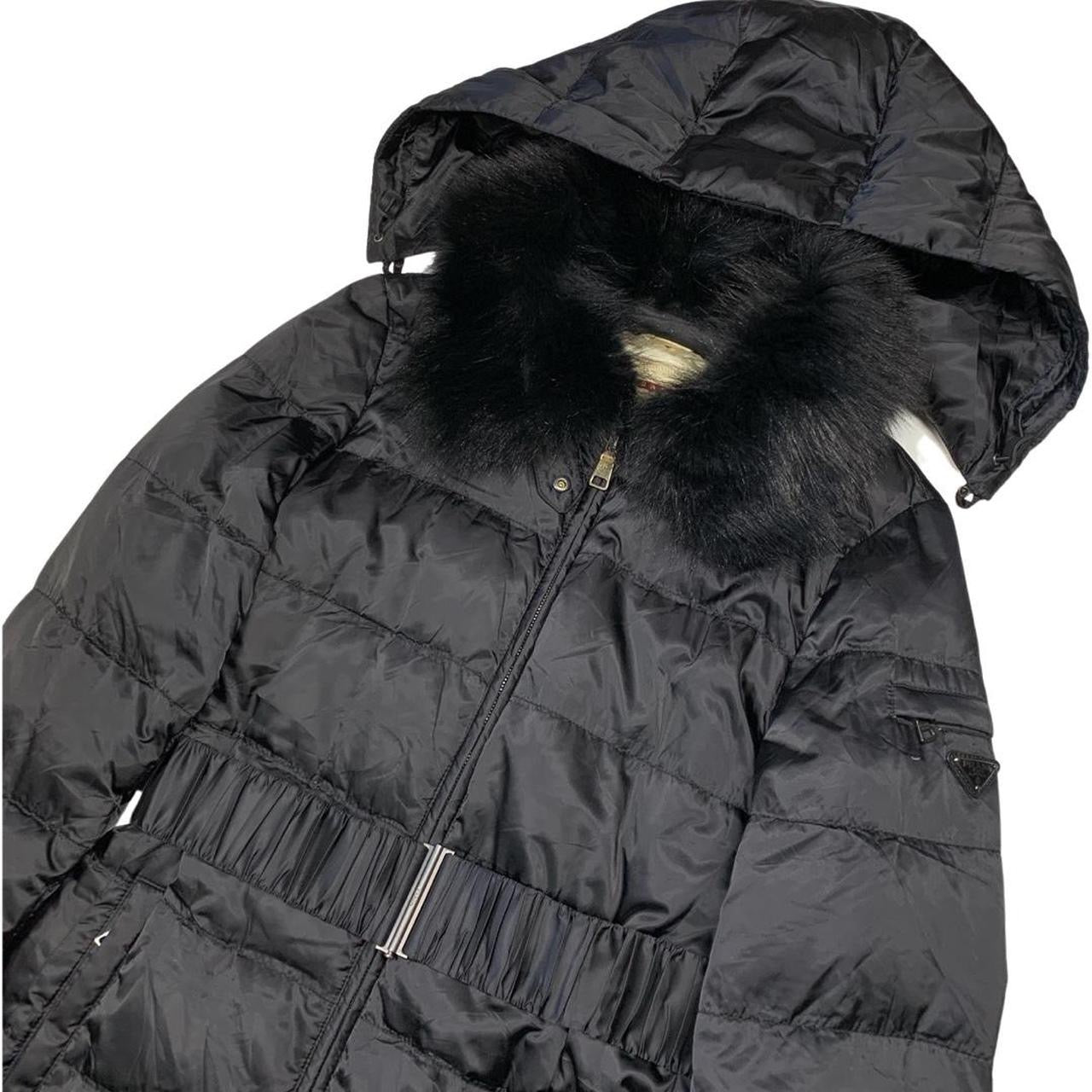 Prada Milano Puffer Jacket w/ Fur Hood