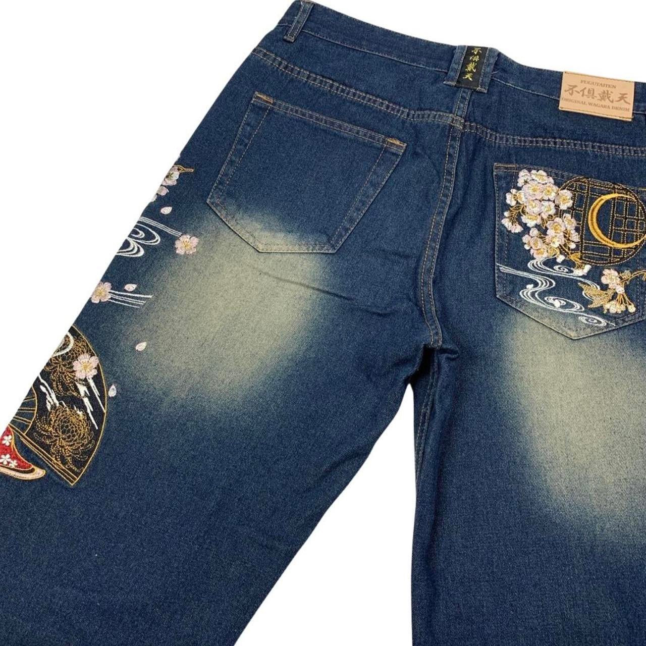 Japanese Embroidered Denim Jeans