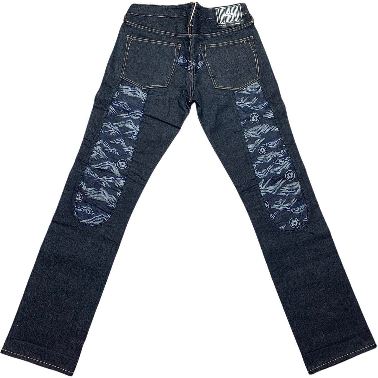 Evisu Kuro Embroidered Mountain Daicock Japanese Selvedge Denim Jeans