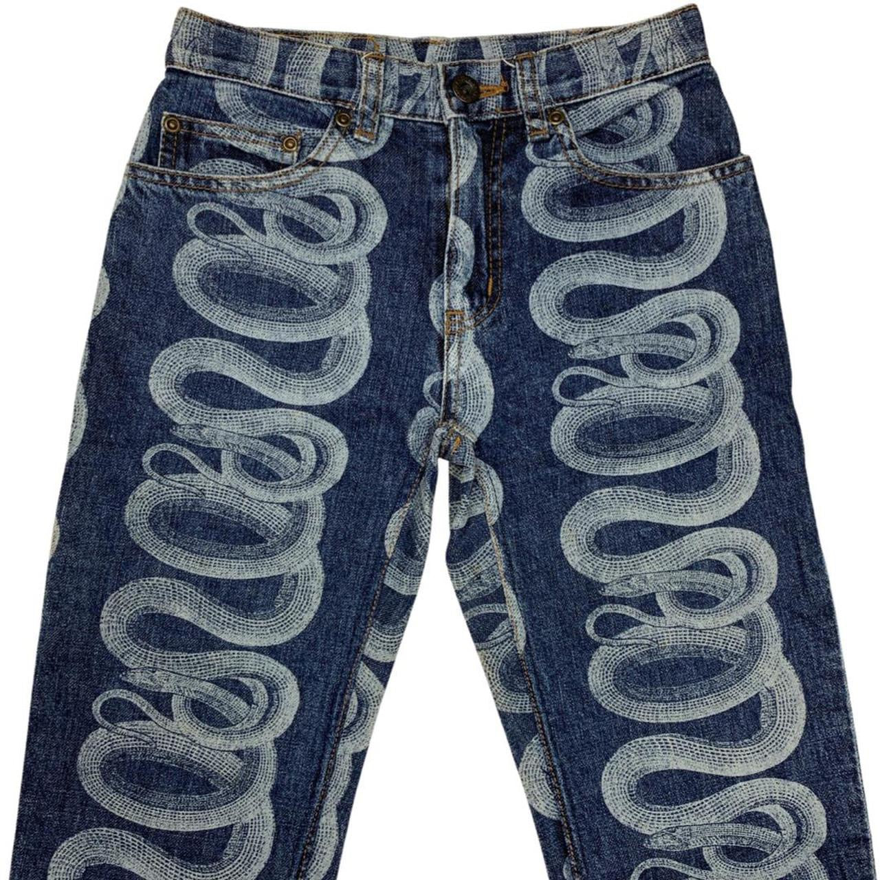 Hysteric Glamour Snake Print Denim Jeans