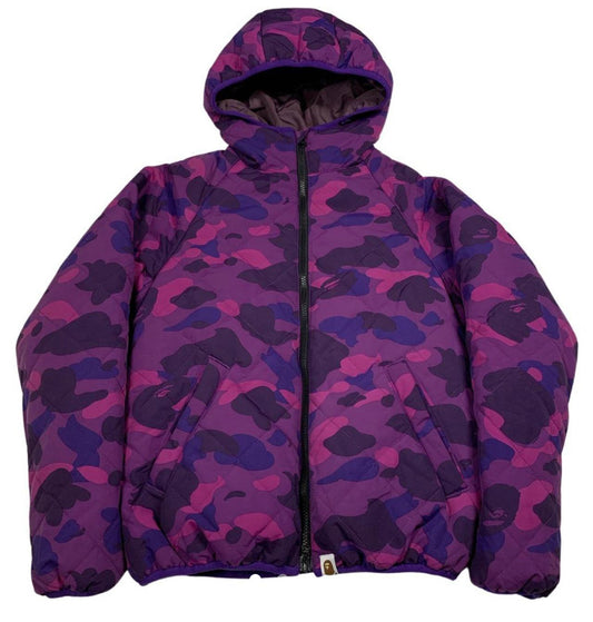 Bape Purple Camo Puffer Jacket