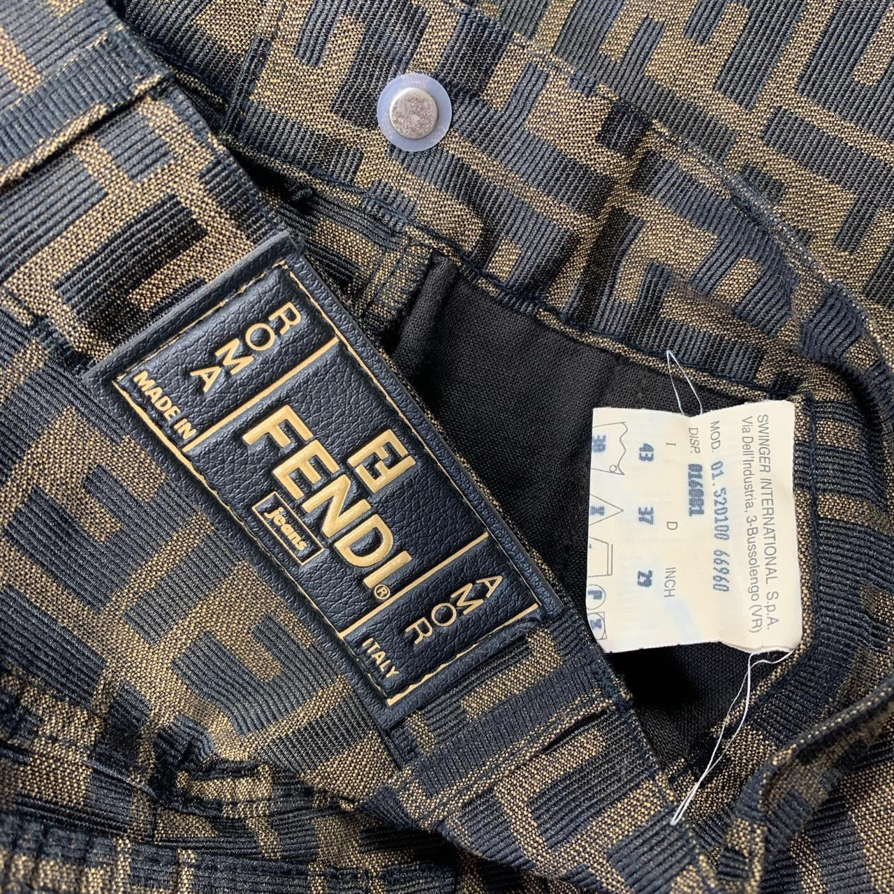 Fendi Zucca Monogram High Waisted Jeans