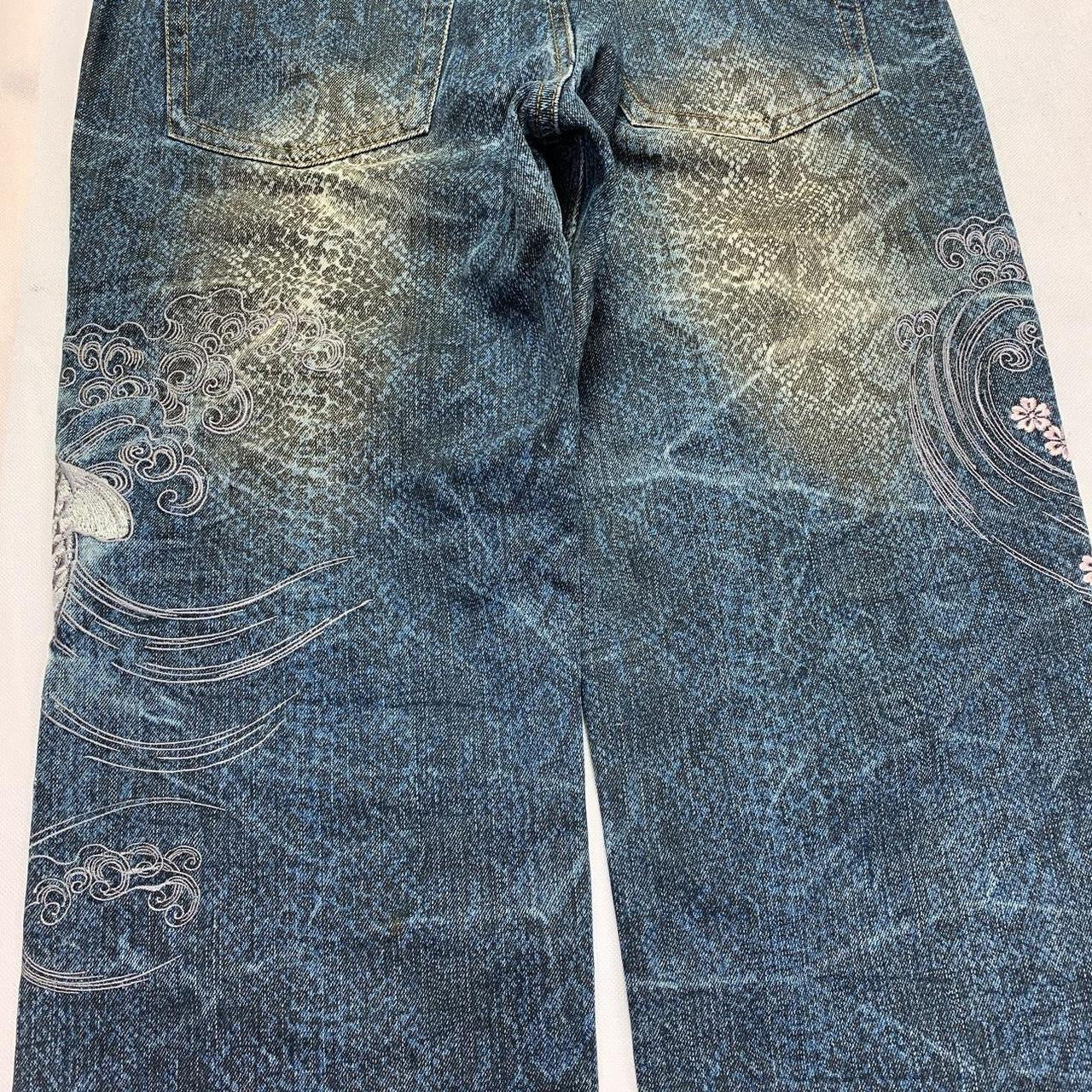 Karakuri Tamashi Japanese Embroidered Denim Jeans