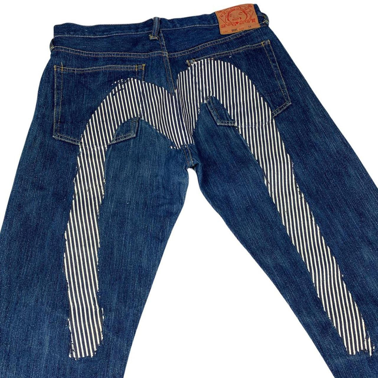 Evisu Striped Daicock Japanese Selvedge Denim Jeans