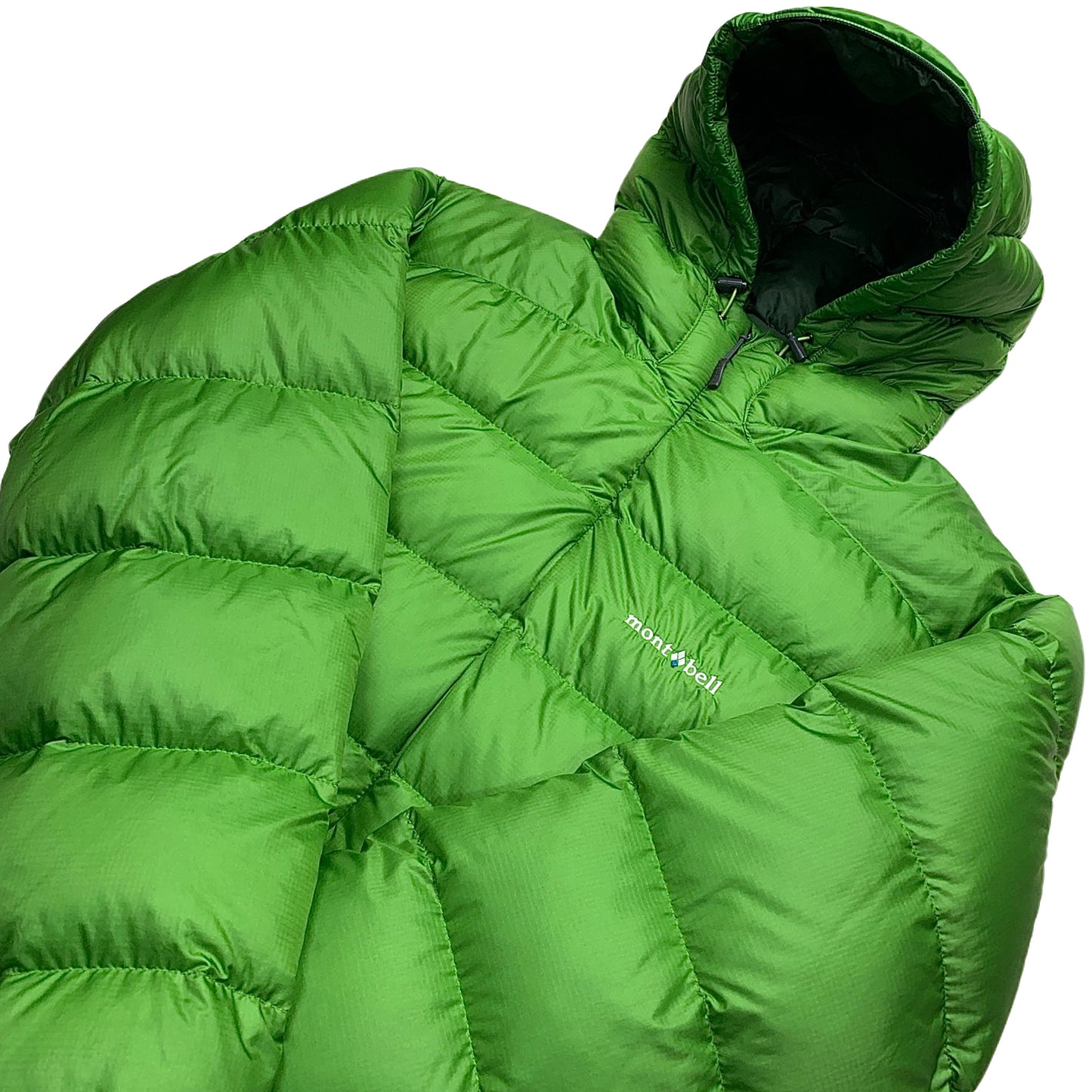 Montbell Hooded Puffer Jacket in Green