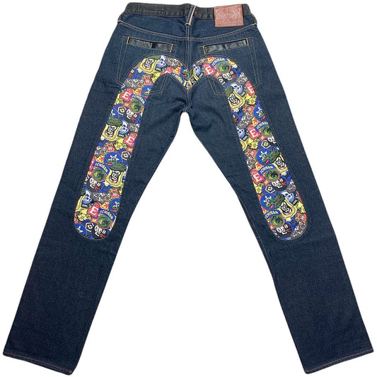 Evisu Cartoon Daicock Japanese Selvedge Denim Jeans