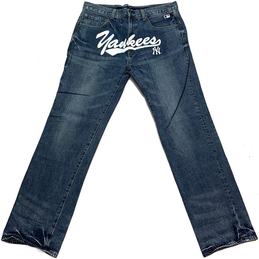 New York Yankees Front Spell Out Denim Jeans