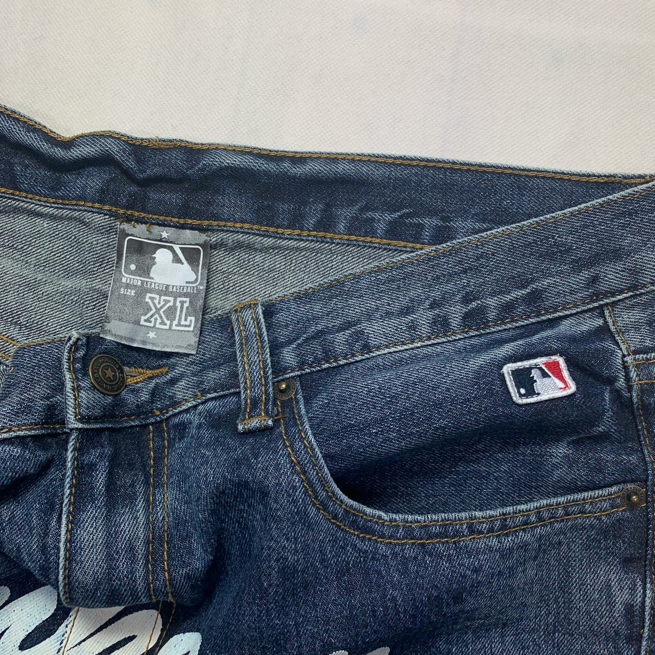 New York Yankees Front Spell Out Denim Jeans